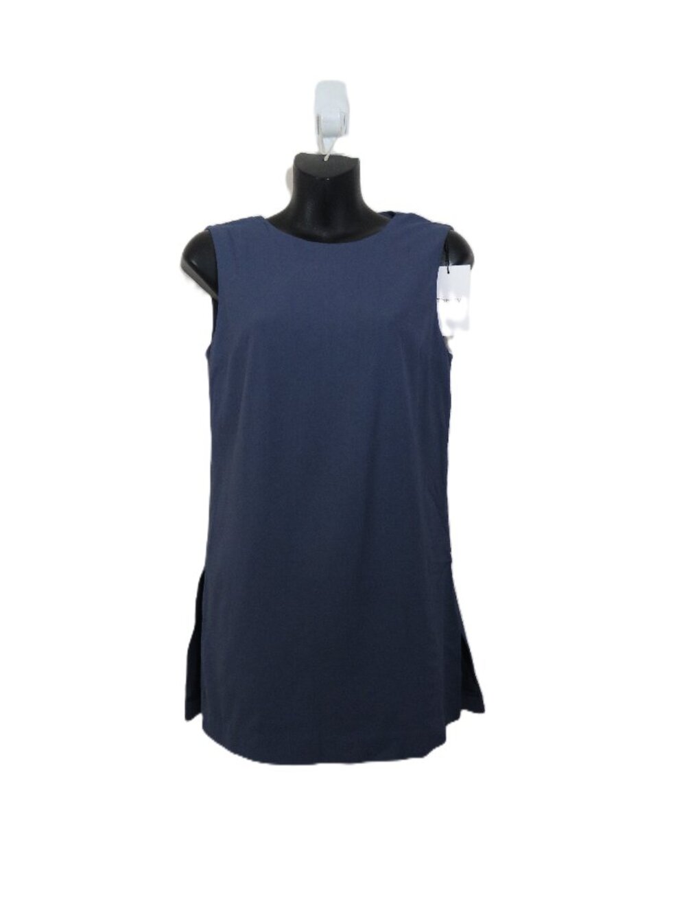Theory Size XS Yinga Top Sleeveless Mod Shell Blue Basic Career Blouse NEW